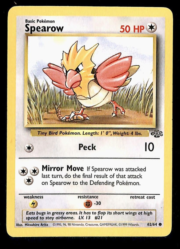 Spearow Jungle LP, 62/64 Pokemon Card