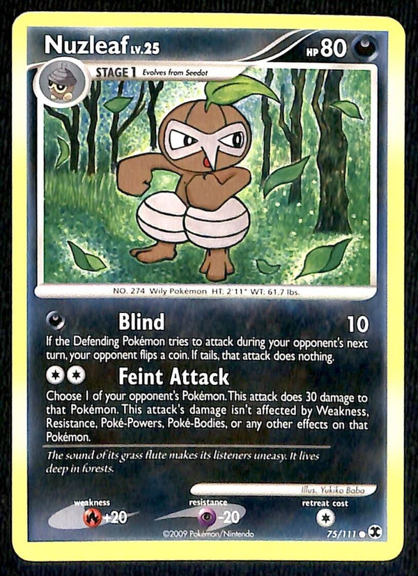 Nuzleaf Rising Rivals NM, 75/111 Pokemon Card