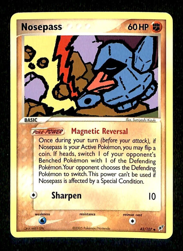 Nosepass EX Deoxy NM, 42/107 Pokemon Card