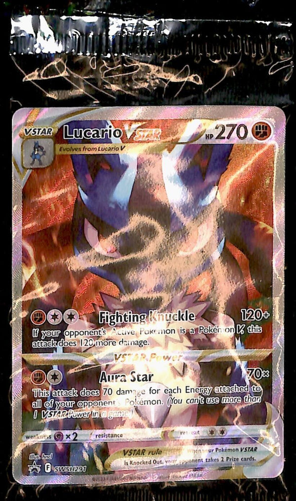 SEALED Lucario VSTAR Promo SWSH291, NM Pokemon Card