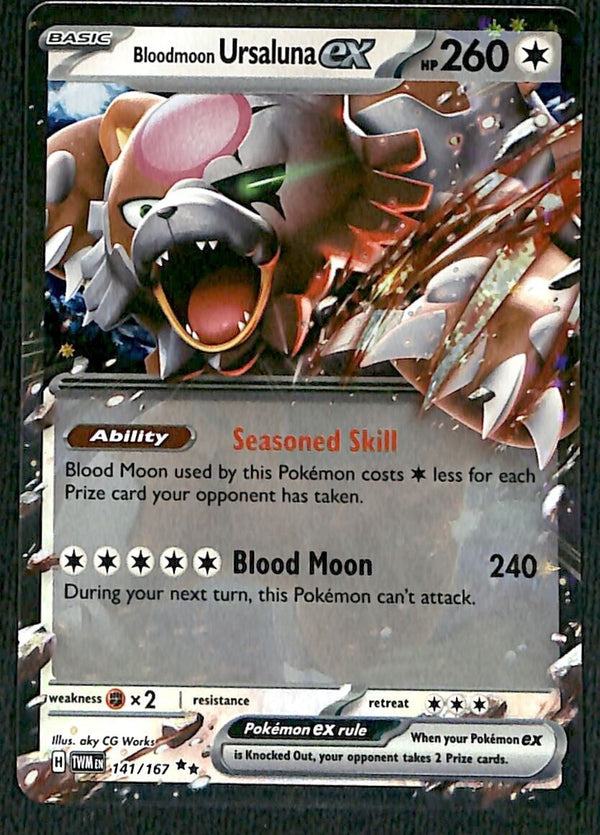 Ursaluna ex Ultra Rare Twilight Masquerade 141/167, NM Pokemon Card