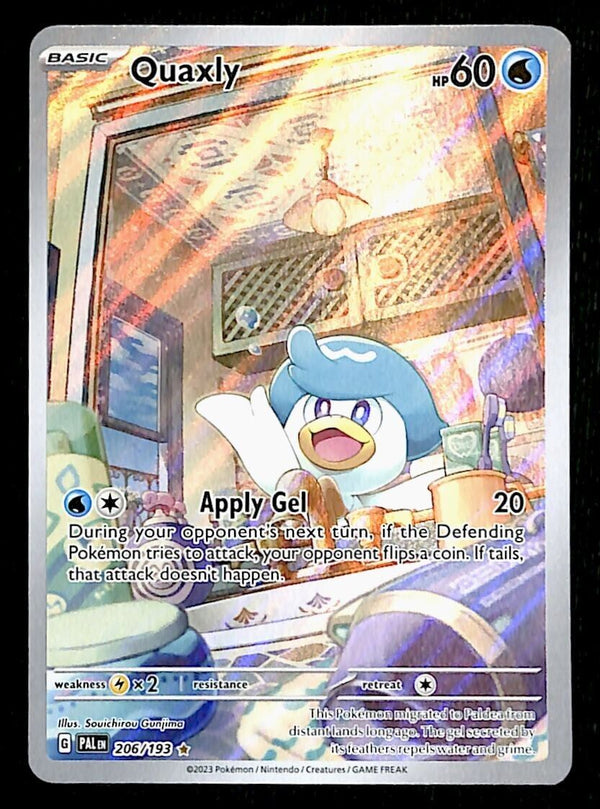 Quaxly Illustration Rare Paldea Evolved 206/193, NM Pokemon Card