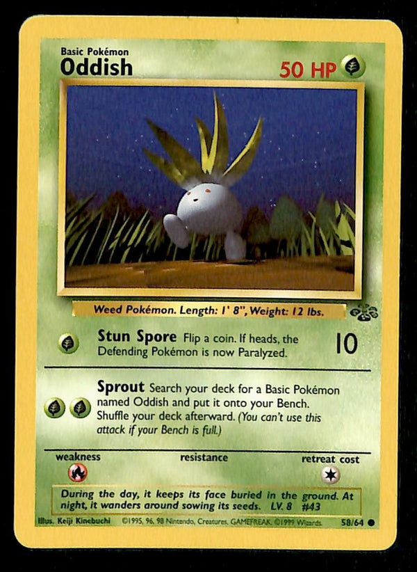 Oddish Jungle NM, 58/64 Pokemon Card