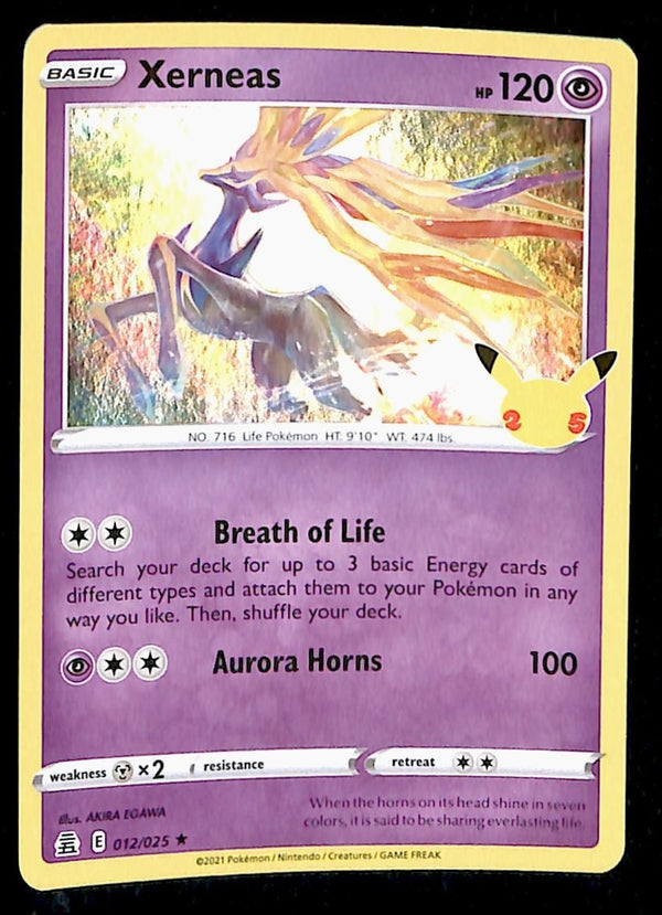 Xerneas Holo 25th Anniversary Celebrations 012/025, NM Pokemon Card