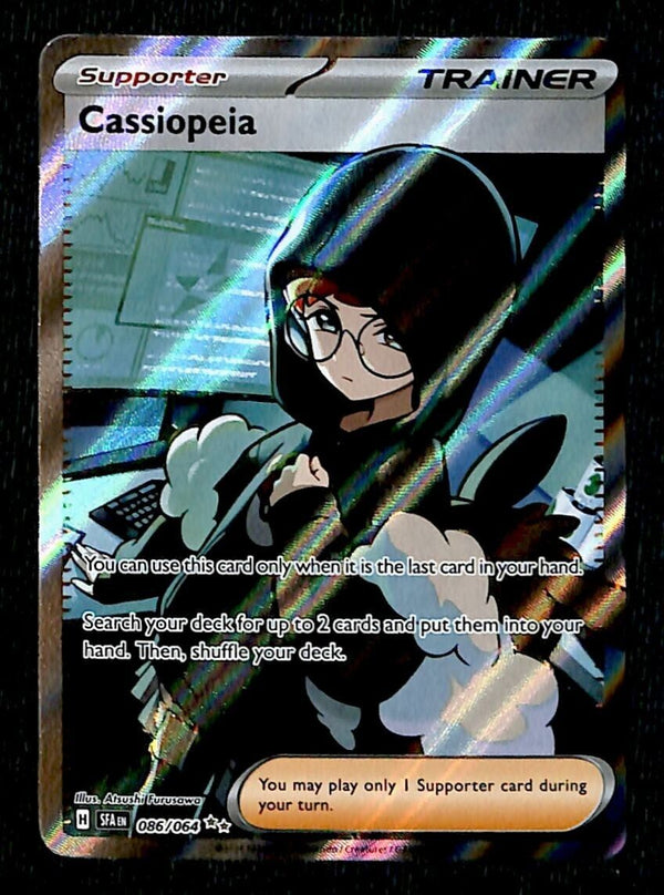 Cassiopeia Full Art Trainer Shrouded Fable 086/064, NM Pokemon Card