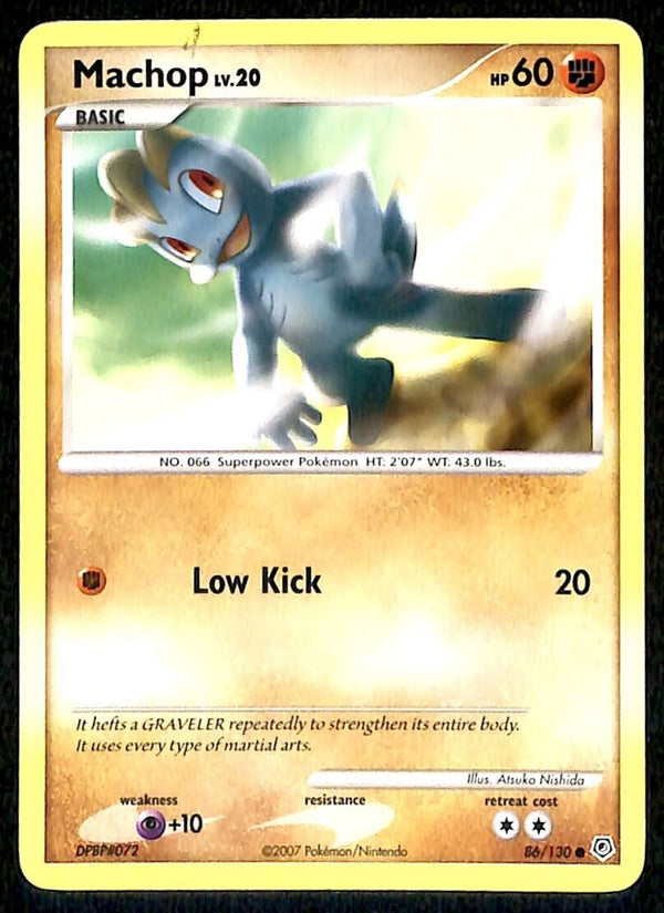 Machop Diamond & Pearl NM, 86/130 Pokemon Card