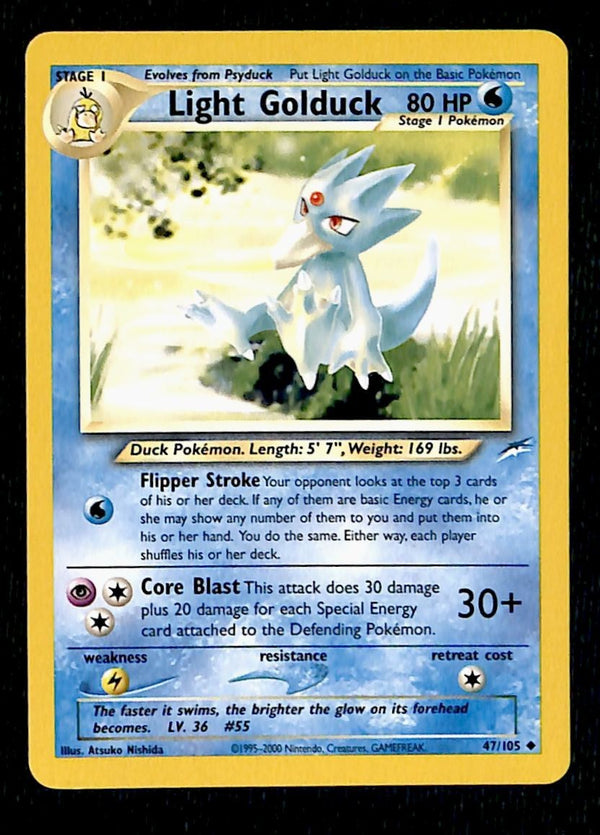 Light Golduck Neo Destiny Unlimited 47/105, NM Pokemon Card