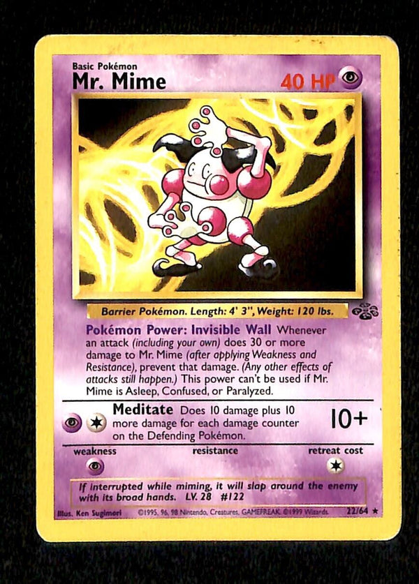 Mr Mime Jungle VG, 22/64 Pokemon Card