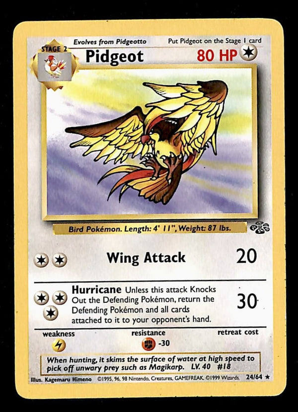Pidgeot Jungle LP, 24/64 Pokemon Card