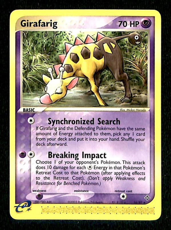 Girafarig EX Dragon NM, 16/97 Pokemon Card
