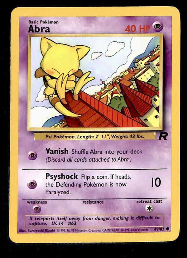Abra Team Rocket 49/82, NM Pokemon Card