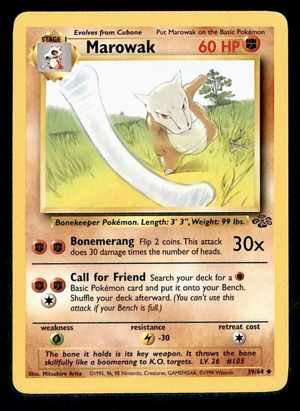 Marowak Jungle LP, 39/64 Pokemon Card