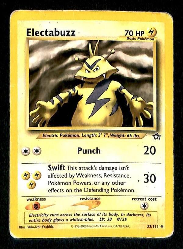 Electabuzz Neo Genesis VG, 33/111 Pokemon Card