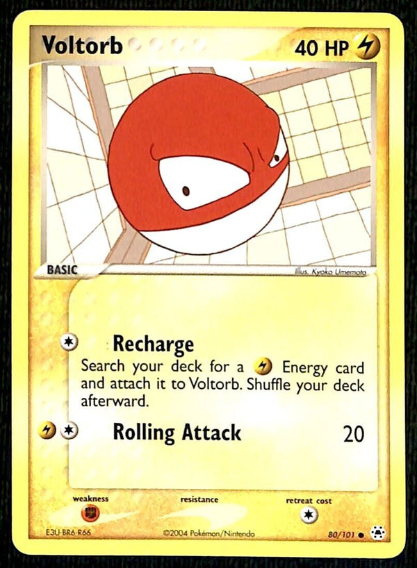 Voltorb Holo Hidden Legends NM, 80/101 Pokemon Card