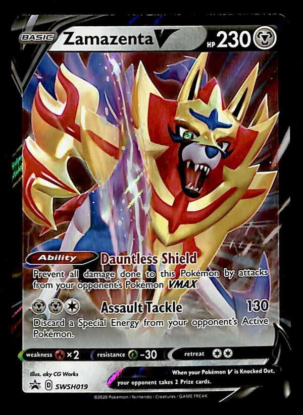 Zamazenta V Black Star Promo SWSH 019, NM Pokemon Card