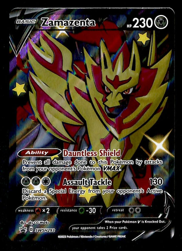 Zamazenta Full Art Black Star Promo SWSH293, NM Pokemon Card