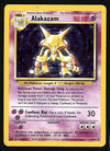 Alakazam Holo Base Set 1999 Unlimited Print MP, 1/102 Pokemon Card.