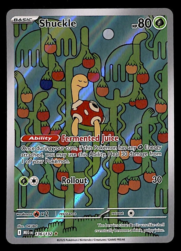 Shuckle Illustration Rare Mega Evolution MEG 136/132, NM Pokemon Card