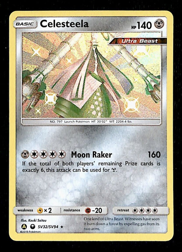 Celesteela Holo Shiny Vault Hidden Fates SV32/SV94, NM Pokemon Card