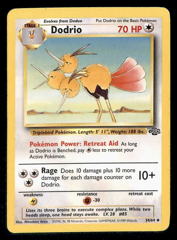 Dodrio Jungle LP, 34/64 Pokemon Card