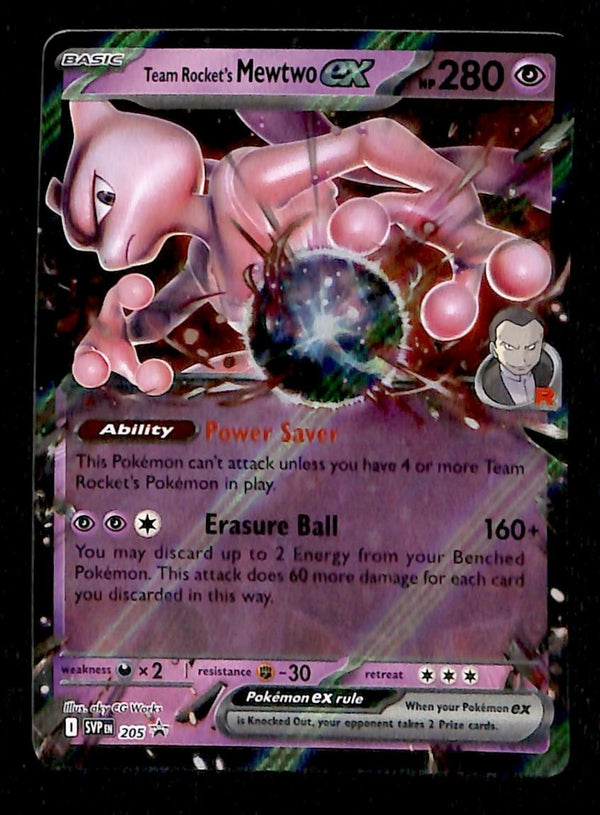 Team Rockets Mewtwo EX Black Star Promo SVP 205, NM Pokemon Card