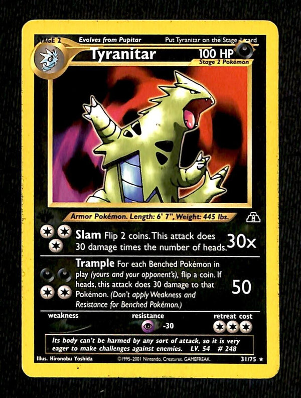 Tyranitar Neo Discovery EX, 31/75 Pokemon Card.