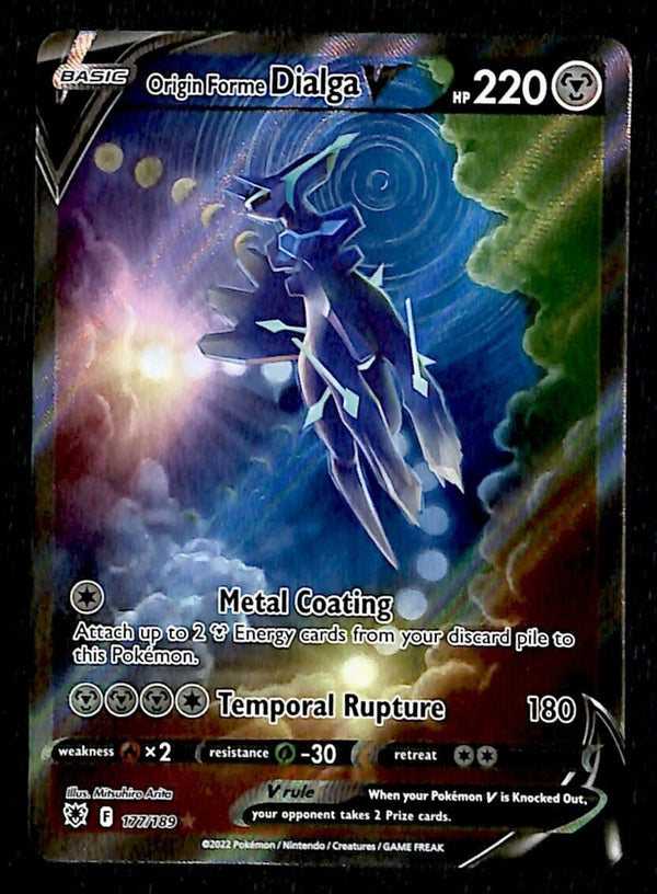Dialga V Full Art Astral Radiance 177/189, NM Pokemon Card