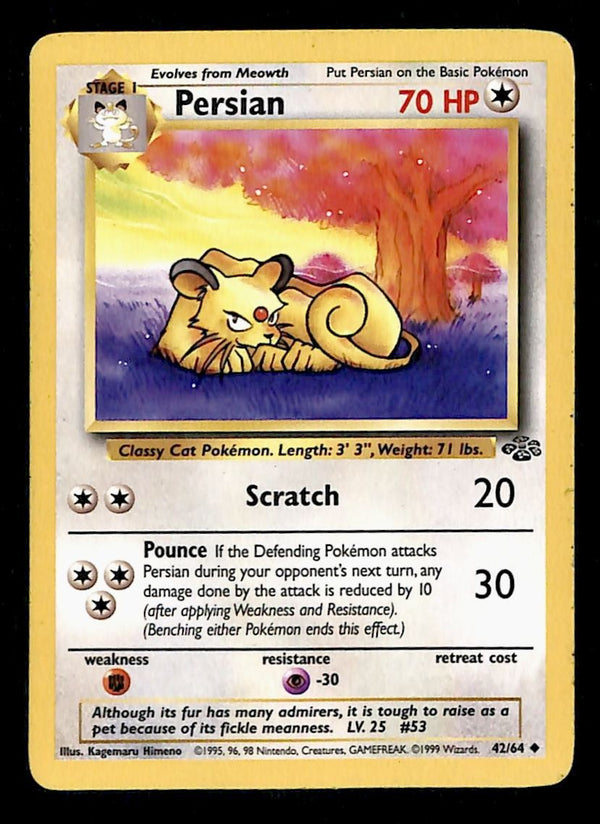 Persian Jungle LP, 42/64 Pokemon Card