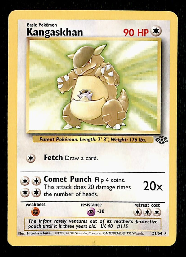 Kangaskhan Jungle LP, 21/64 Pokemon Card