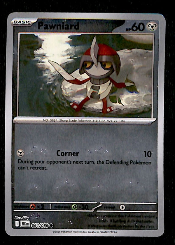 Pawniard Pokeball Black Bolt 064/086, NM Pokemon Card
