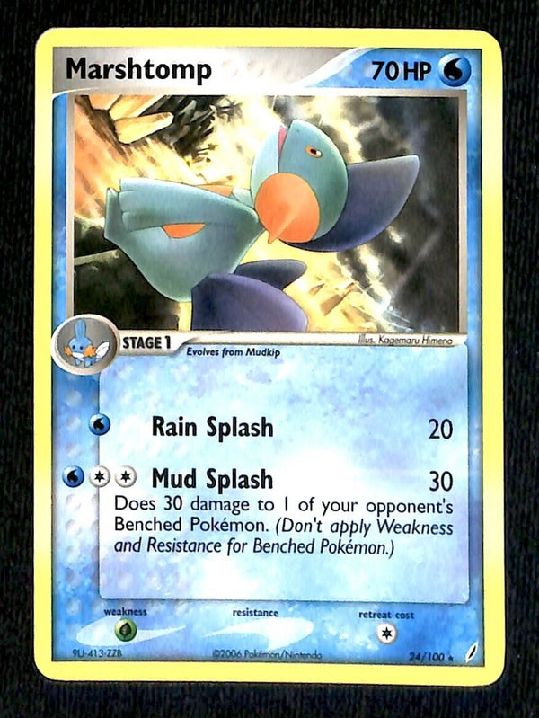 Marshtomp Crystal Guardians NM, 24/100 Pokemon Card