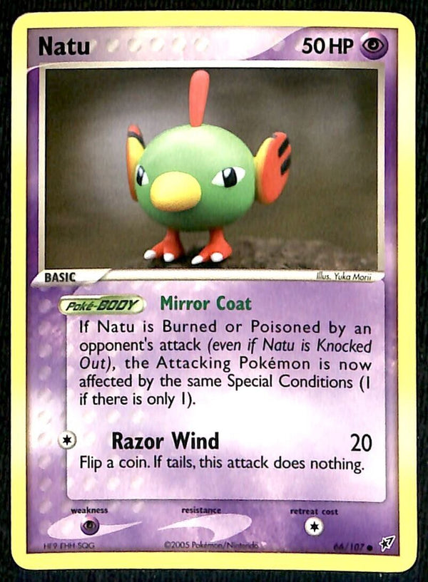 Natu EX Deoxy NM, 66/107 Pokemon Card