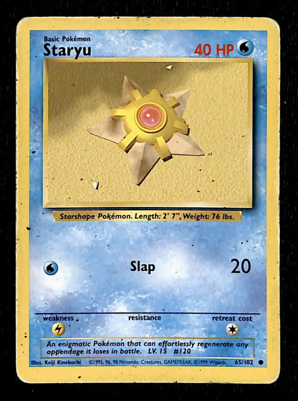staryu pokemon card 1995 95/130 Base Set 2 NM You cant add more than 20 damage in this way Pokemon Card - Staryu -
