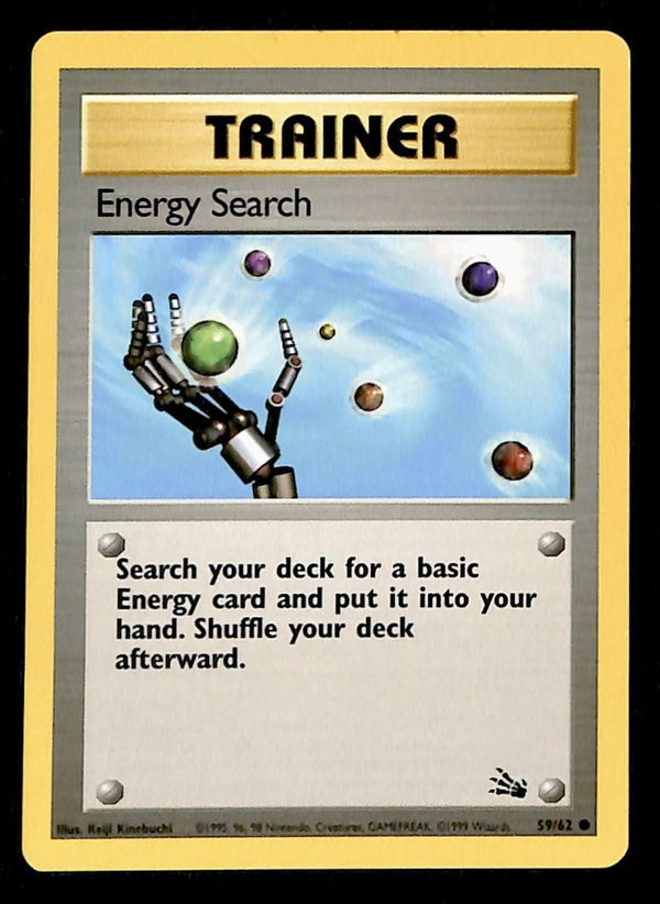 Energy Search Fossil NM, 59/62 Pokemon Card