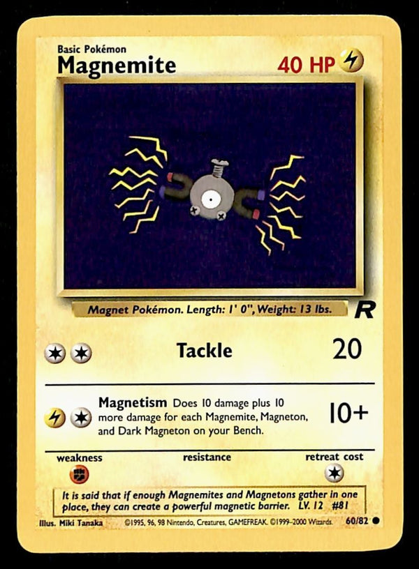 Magnemite Team Rocket 60/82, NM Pokemon Card