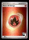 Fire Energy Holo 2023 Play! Stamped SVE 002, NM Pokemon Card
