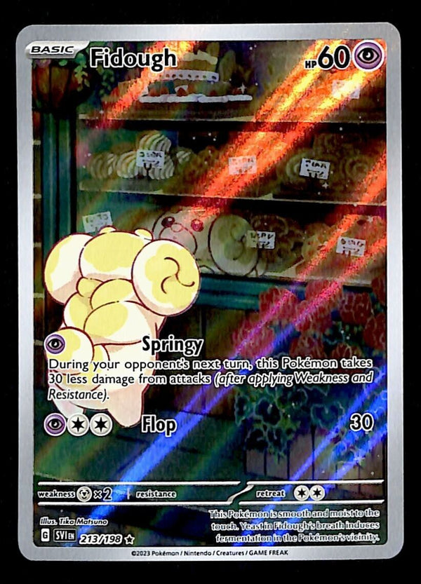 Fidough Illustration Rare Scarlet & Violet Base 213/198, NM Pokemon Card