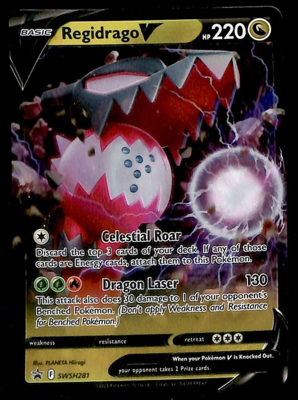 Regidrago V Black Star Promo SWSH 281, NM Pokemon Card