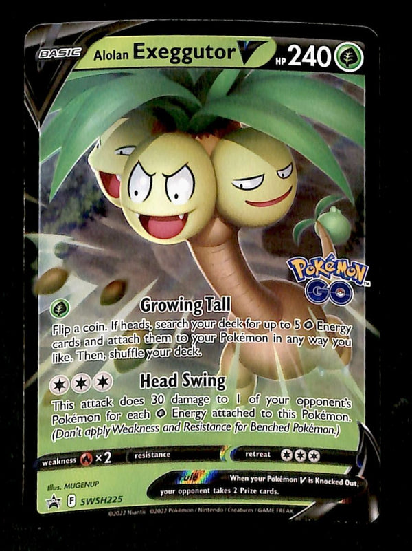 Alolan Exeggutor V Black Star Promo SWSH225, NM Pokemon Card
