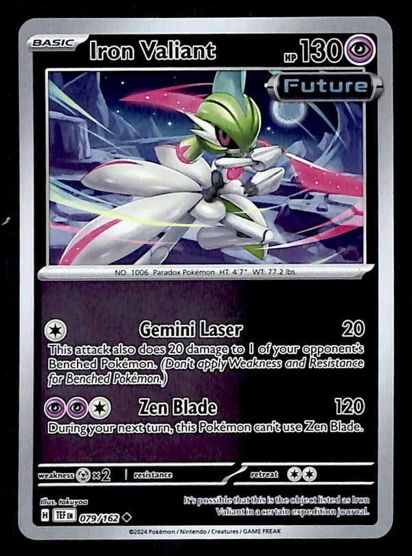 Iron Valiant  Reverse Holo Temporal Forces 079/162, NM Pokemon Card