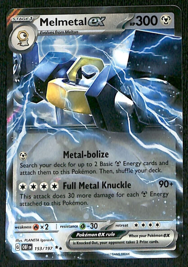 Melmetal ex Obsidian Flames 153/197, NM Pokemon Card