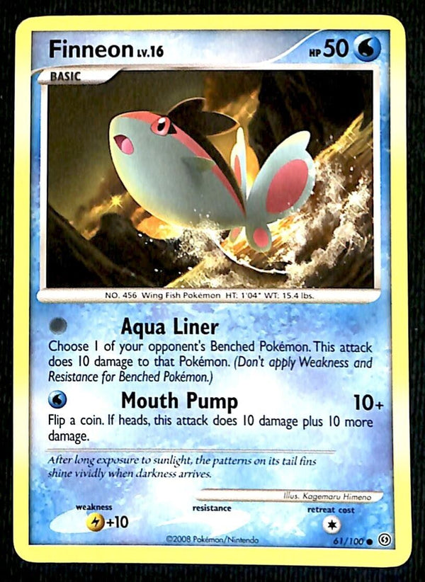 Finneon Stormfront NM, 61/100 Pokemon Card