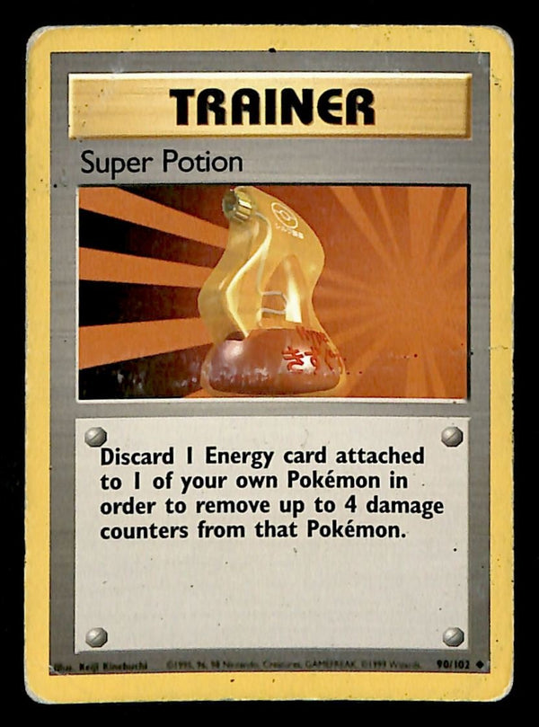 Super Potion Base Set 1999 Unlimited VG, 90/102 Pokemon Card