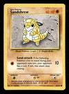 Sandsrew Base Set 1999 Unlimited Print LP, 62/102 Pokemon Card.