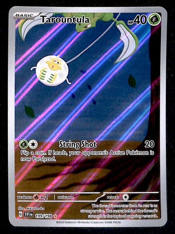 Tarountula Illustration Rare Scarlet & Violet Bae 199/198, NM Pokemon Card