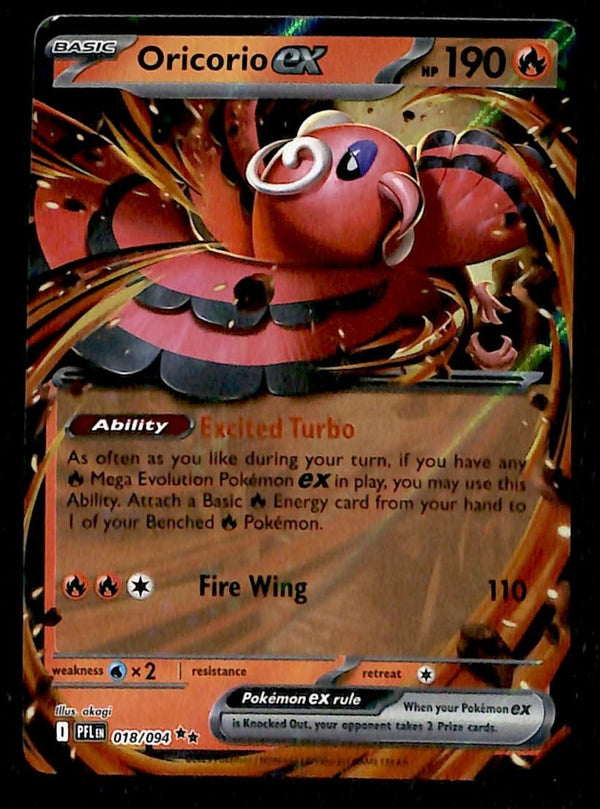 Oricorio ex Phantasmal Flames 018/094, NM Pokemon Card