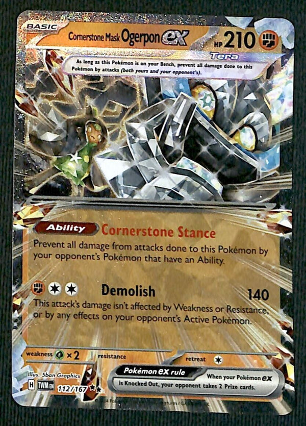 Ogerpon ex Ultra Rare Twilight Masquerade 112/167, NM Pokemon Card