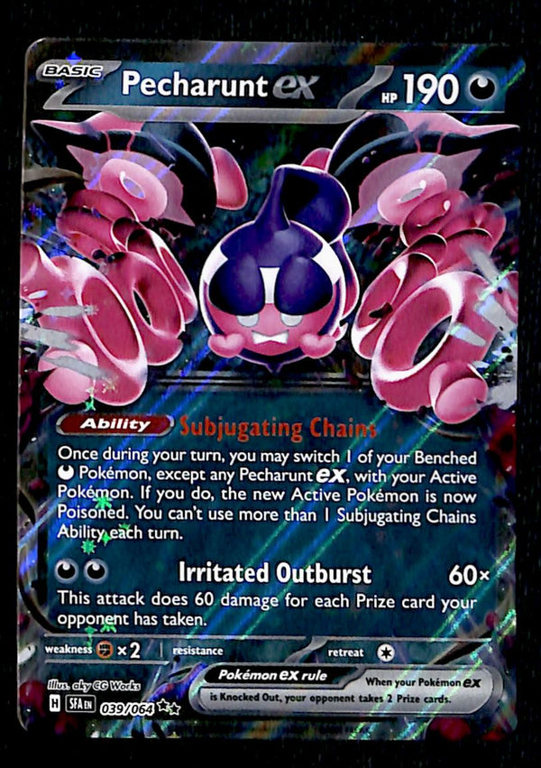 Pecharunt ex Ultra Rare Shrouded Fable 085/064, NM Pokemon Card